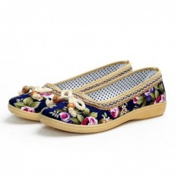 Classic flat loafers - slip-on sneakers - with floral print