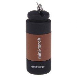 Mini torch flashlight - LED - USB - rechargeable - waterproof - with keychain