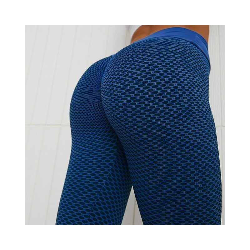 Knitted fishnet leggings - high waist - slim - quick drying