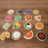 Dessert cartoon fridge magnets - 16 pieces / set