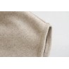 Vintage woolen beige jacket - with pockets / belt / buttons