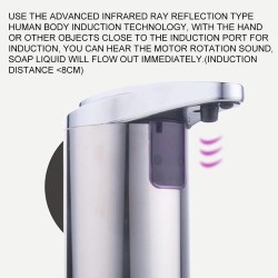 Distributore automatico di sapone - acciaio inossidabile - rilevamento a infrarossi