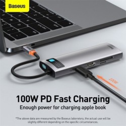 Baseus - USB 3.0 type-C HUB to HDMI RJ45 - SD Reader PD - dock station - splitter - for MacBook ProHubs