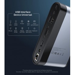 Baseus - USB-C 3.0 / HUB type-C to HDMI - RJ45 VGA SD / TF - power adapter - 17 in 1 docking station for Macbook ProStands