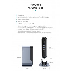 Baseus - USB-C 3.0 / HUB type-C to HDMI - RJ45 VGA SD / TF - power adapter - 17 in 1 docking station for Macbook ProStands