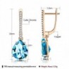 Fashionable gold earrings - blue crystal water dropsEarrings