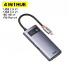 Baseus USB C HUB USB Type C Multi HUB 3.0 3 0 for Macbook Pro Air Surface Pro 7 USB Ethernet Network HUB USB-C Splitter Adapter