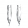 Elegant earrings with crystals - V-shapeEarrings