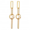 Long hanging earrings for women -  golden /copper - elegant