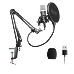 Microfono a condensatore podcast - cardioide professionale streaming PC - kit - USB - 192kHZ/24bit