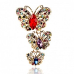 Big Brand Fashion Korean Jewelry Antique Silver Vintage Butterfly Brooches Shiny Noble Austrian Crystal Broches Femininos Bijoux