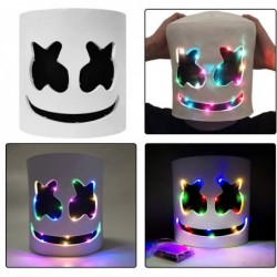 Marshmallow DJ helmet - luminous face mask - with LEDParty
