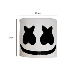 Marshmallow DJ helmet - luminous face mask - with LEDParty