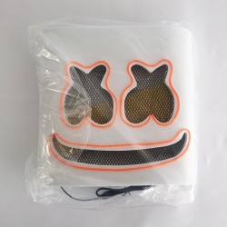 Marshmallow DJ helmet - luminous face mask - with LEDParty