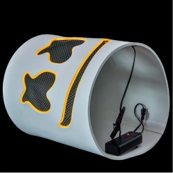 Marshmallow DJ helmet - luminous face mask - with LEDParty