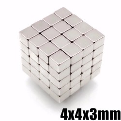 N35 - magneti al neodimio - blocco magnetico forte - cubo - 4 * 4 * 3mm 50 pezzi