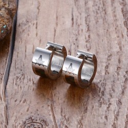 Piccoli orecchini in argento - con segno massonico - unisex