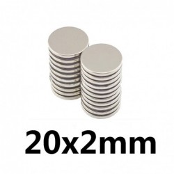 N35 - neodymium magnet - strong round disc - 20 * 2mm