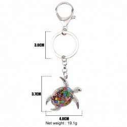 Metal keychain with enamel sea turtleKeyrings