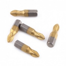 Magnetic screwdriver bit set - nonslip - titanium coated - 1/4 inch hex shank - 25mm in length - 10 pieces