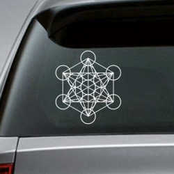 Cubo di Metatron - adesivo geometria sacra - per auto / laptop / finestra