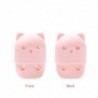 Cosmetic sponge storage box - silicone drying / cleaning case - kitten shape