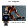 Smart Watch - montre électronique en acier - LED - numérique - étanche - fréquence cardiaque / tension artérielle