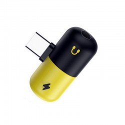 USB type-C - 3.5mm jack - aux audio charger - OTG converter - adapter - capsule shape