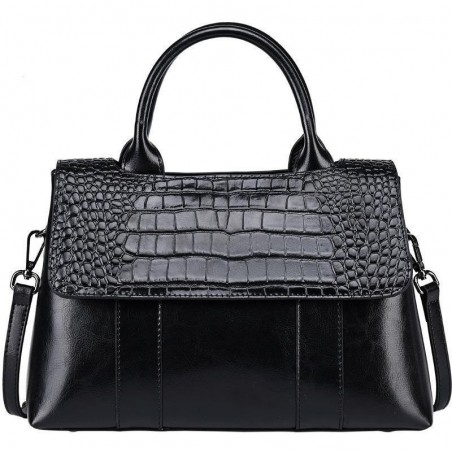 Crocodile Pattern Split Leather Women Handbag Large Cow Leather Female Totes Brand Designer Business Women Leather Shoulder Bag