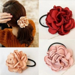 Elegant elastic hair band - with big roseHair clips