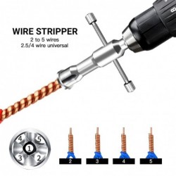 Automatic Wire Stripper Twisted Wire Tool Cable Peeling Twisting Connector Electrician Stripping Artifact Connector Hand Tools