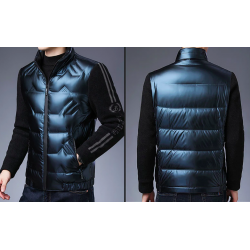 Fashionable short jacket - shiny down winter windbreaker