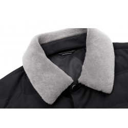 Fashionable warm short jacket - down windbreaker - with detachable fur collar
