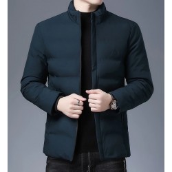 Warm winter jacket - quilted thick windbreaker