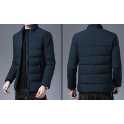Warm winter jacket - quilted thick windbreaker