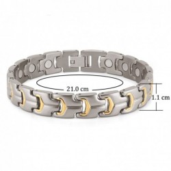 Fashionable magnetic health bracelet - titanium - radiation protectionBracelets