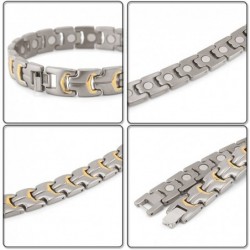 Fashionable magnetic health bracelet - titanium - radiation protectionBracelets