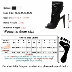 Sexy high heel boots - with zippers / buckle - ankle length - open toe / heelHigh heels