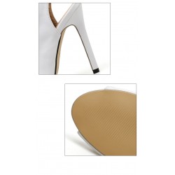 Sexy high heel boots - with zippers / buckle - ankle length - open toe / heelHigh heels