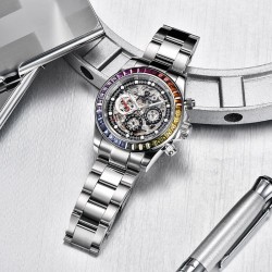 Pagani Design - orologio al quarzo di lusso con design arcobaleno