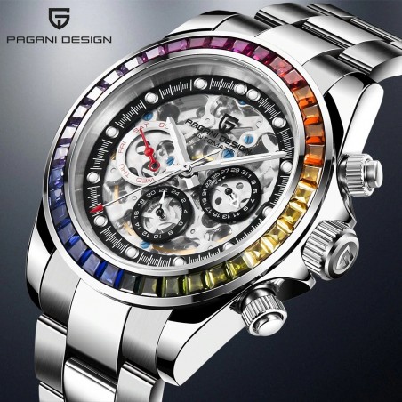 Pagani Design - luxury Quartz watch with rainbow crystals - automaticWatches