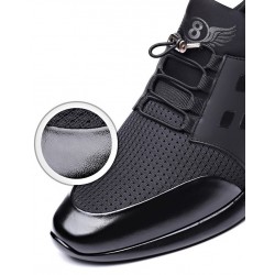 Fashionable men's sneakers - breathable - genuine leather
