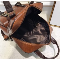 Women Anti Theft Backpacks Students Brown School Bags for Teenage Girls Waterproof Vintage Laptop Leather Big Travel Backpack