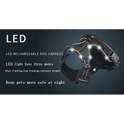 Dog's harness - with LED - adjustable - reflective - waterproofCollars & Leads