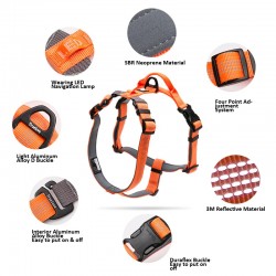 Dog harness - reflective nylon - adjustableCollars & Leads
