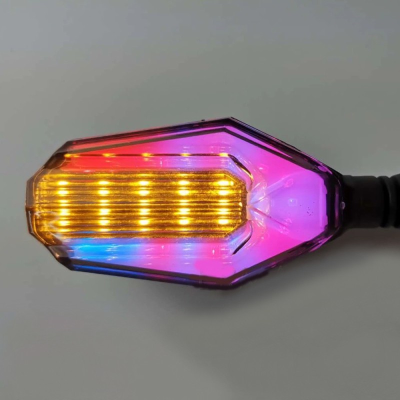 Universal Motorcycle LED Turn Signals Lights Flashing Stop Signal Brake Light Running Lights Indicators Blinker Flasher Lamp