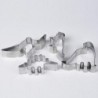 Moule emporte-pièce - en forme de dinosaures - acier inoxydable - 4 pièces