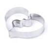 Cookie cutter mold - heart shaped puzzle - stainless steel - 2 piecesBakeware