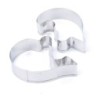 Cookie cutter mold - heart shaped puzzle - stainless steel - 2 piecesBakeware
