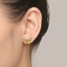 Elegant stud earrings - crystal bee